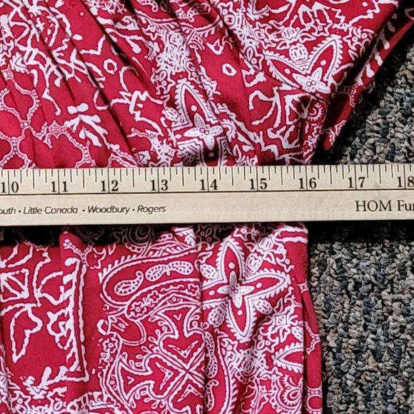 Style & Co. Red White Bandana Top Size Medium - Picture 9 of 16